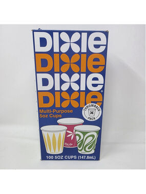 Dixie Throwback Pack 2019 Multi-purpose Disposable 5 Oz Cup Open Box 99 New Cups